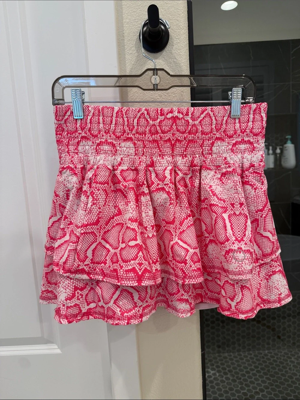 The Bubble Lifestyle Pink Snakeskin Skirt - Picture 1 of 5